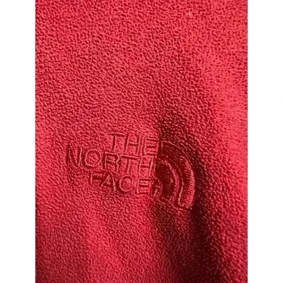 The North Face Men's Medium Red Gray TKA 100 1/4 Zip Fleece Pullover Lightweight - Picture 6 of 9